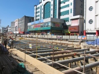 Downtown construction in Lijiang